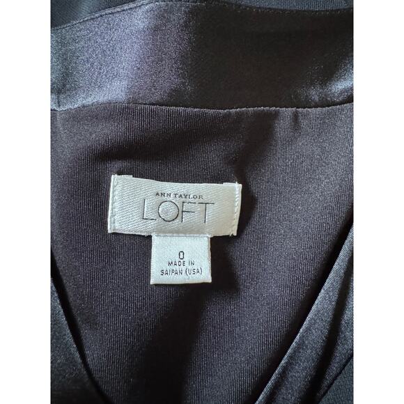 Vintage Ann Taylor Loft Y2K Babydoll Dress 90s Grunge Romantic Black Preppy - Picture 2 of 6